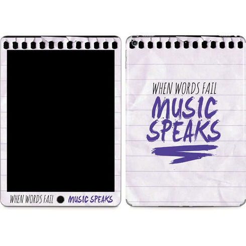 When Words Fail Music Speaks iPad Skins