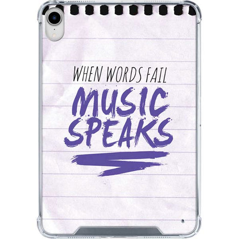 When Words Fail Music Speaks iPad 11th Gen (2025) Clear Case