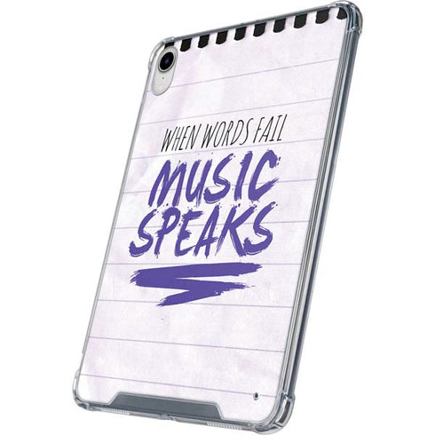 When Words Fail Music Speaks iPad 11th Gen (2025) Clear Case
