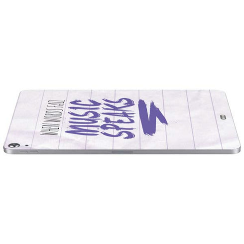 When Words Fail Music Speaks Apple iPad Air Skin