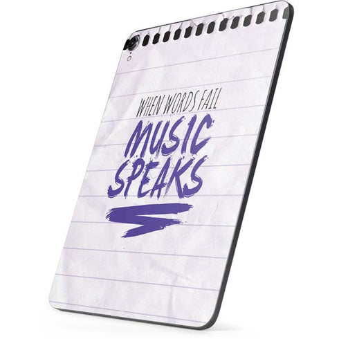 When Words Fail Music Speaks Apple iPad Pro Skin