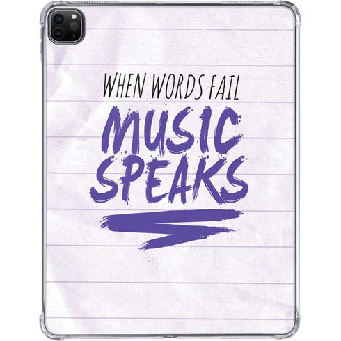 When Words Fail Music Speaks iPad Pro 11in (2024) Clear Case