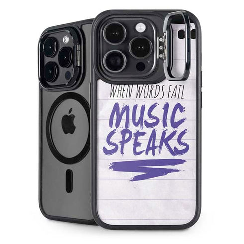 When Words Fail Music Speaks iPhone 14 Pro Max Kickstand Case
