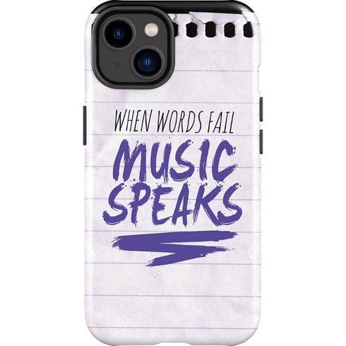 When Words Fail Music Speaks iPhone 15 Impact Case