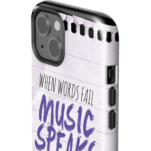 When Words Fail Music Speaks iPhone 15 Impact Case