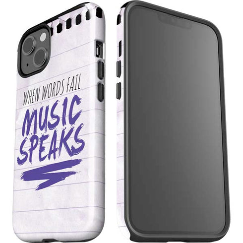 When Words Fail Music Speaks iPhone 15 Impact Case