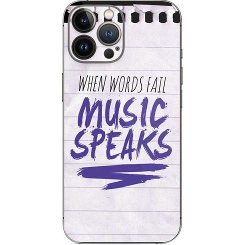 When Words Fail Music Speaks iPhone 15 Pro Max Skin