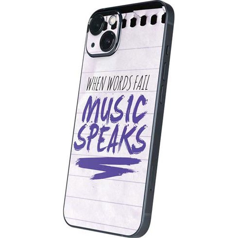 When Words Fail Music Speaks iPhone 15 Skin