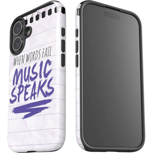 When Words Fail Music Speaks iPhone 16 Impact Case