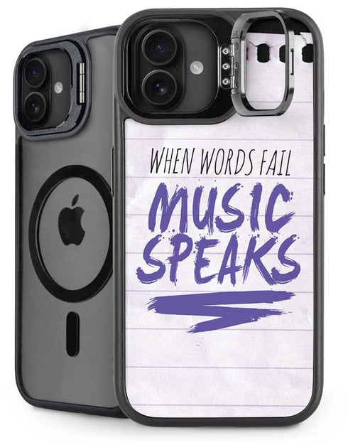 When Words Fail Music Speaks iPhone 16 Kickstand Case