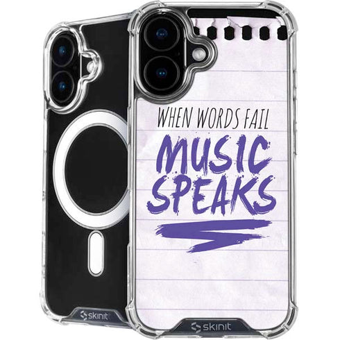 When Words Fail Music Speaks iPhone 16 MagSafe Case