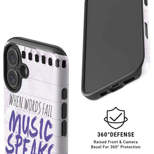 When Words Fail Music Speaks iPhone 16 Magsafe Impact Case