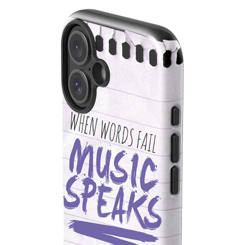 When Words Fail Music Speaks iPhone 16 Plus Impact Case