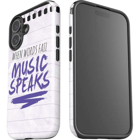 When Words Fail Music Speaks iPhone 16 Plus Impact Case