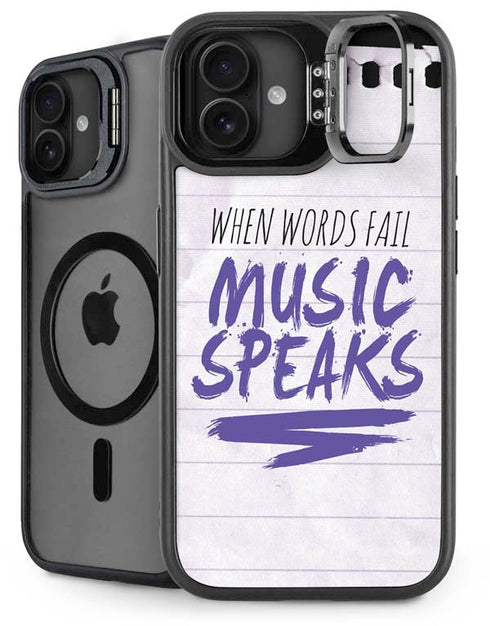 When Words Fail Music Speaks iPhone 16 Plus Kickstand Case
