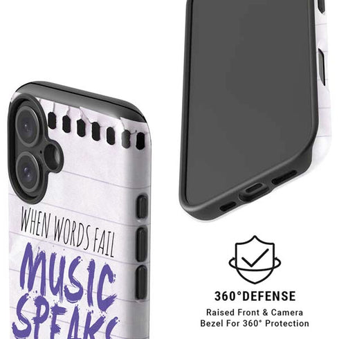 When Words Fail Music Speaks iPhone 16 Plus Magsafe Impact Case