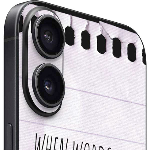 When Words Fail Music Speaks iPhone 16 Plus Skin