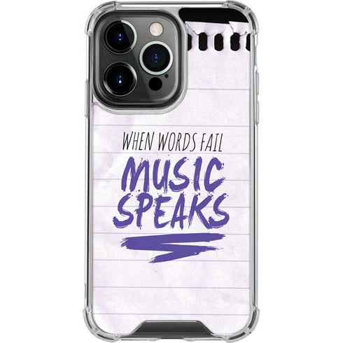When Words Fail Music Speaks iPhone 16 Pro Clear Case