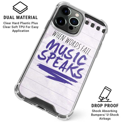 When Words Fail Music Speaks iPhone 16 Pro Clear Case