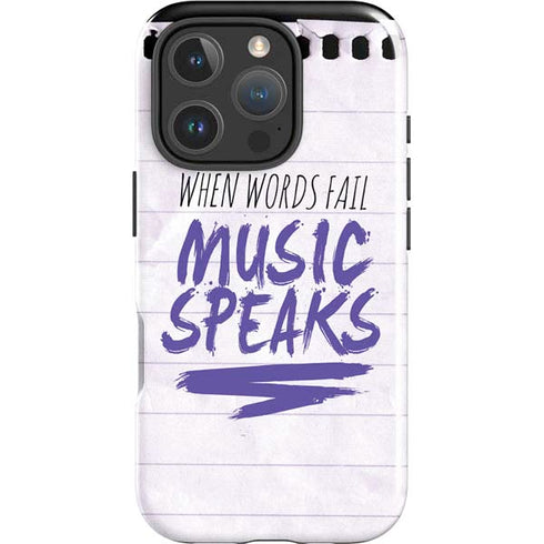 When Words Fail Music Speaks iPhone 16 Pro Impact Case