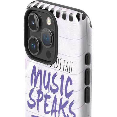 When Words Fail Music Speaks iPhone 16 Pro Impact Case