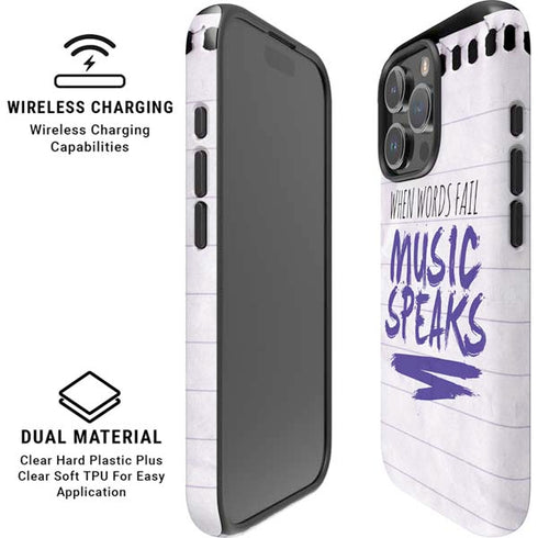 When Words Fail Music Speaks iPhone 16 Pro Magsafe Impact Case