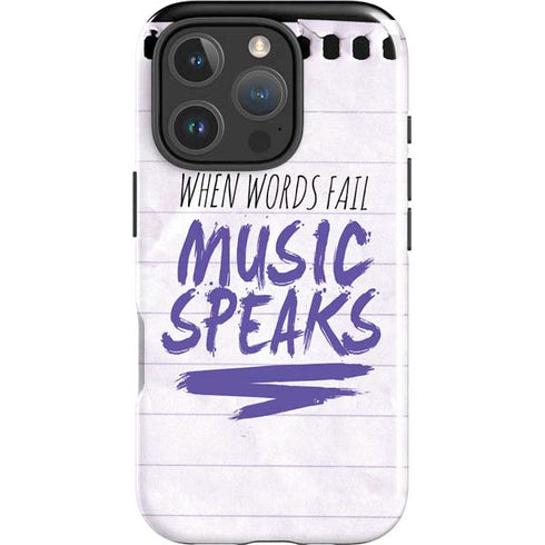 When Words Fail Music Speaks iPhone 16 Pro Max Impact Case