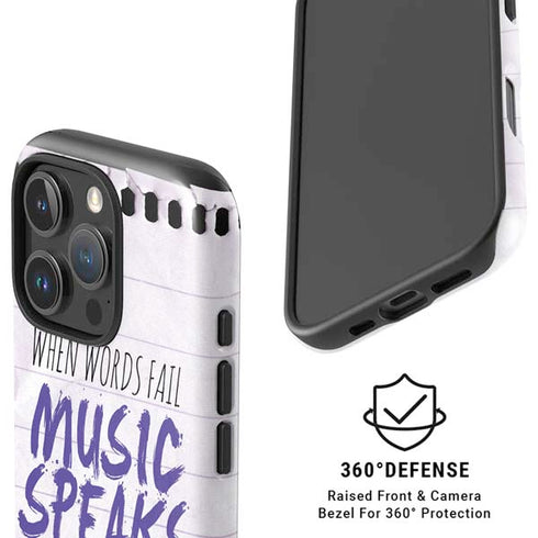 When Words Fail Music Speaks iPhone 16 Pro Max Magsafe Impact Case