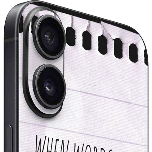 When Words Fail Music Speaks iPhone 16 Skin