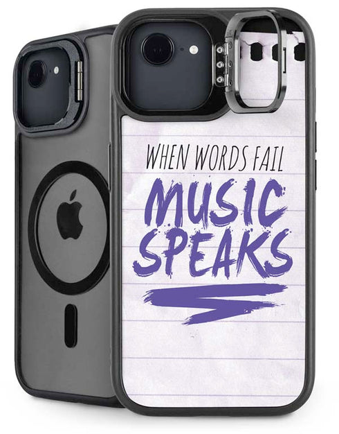 When Words Fail Music Speaks iPhone 16e Kickstand Case