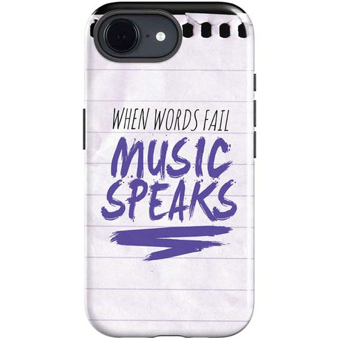 When Words Fail Music Speaks iPhone 16e Impact Case