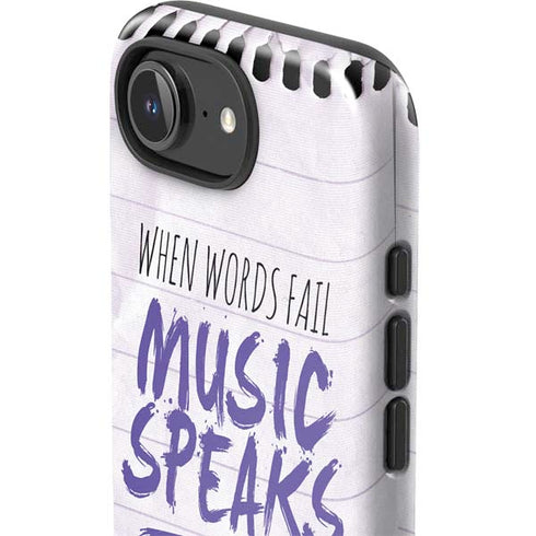 When Words Fail Music Speaks iPhone 16e Impact Case