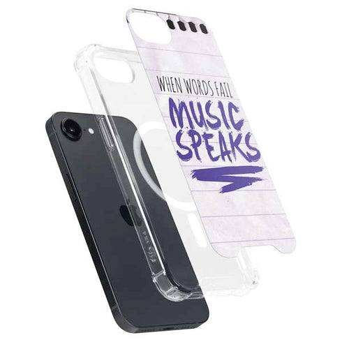 When Words Fail Music Speaks iPhone 16e MagSafe Case