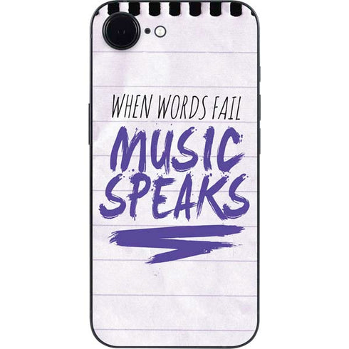 When Words Fail Music Speaks iPhone 16e Skin
