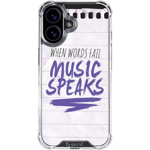 When Words Fail Music Speaks iPhone 17 Clear Case