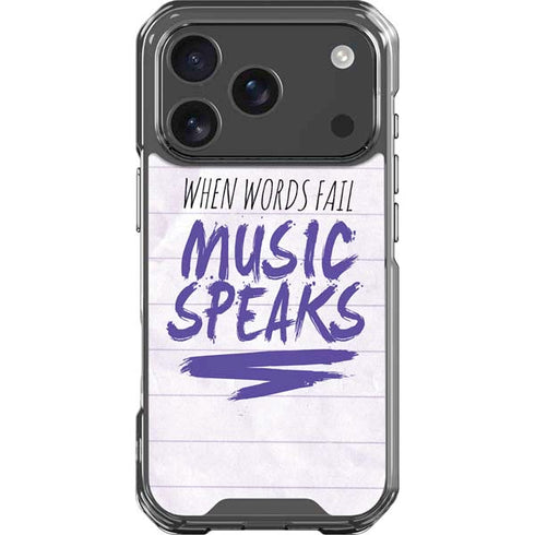 When Words Fail Music Speaks iPhone 18 Pro Clear Case