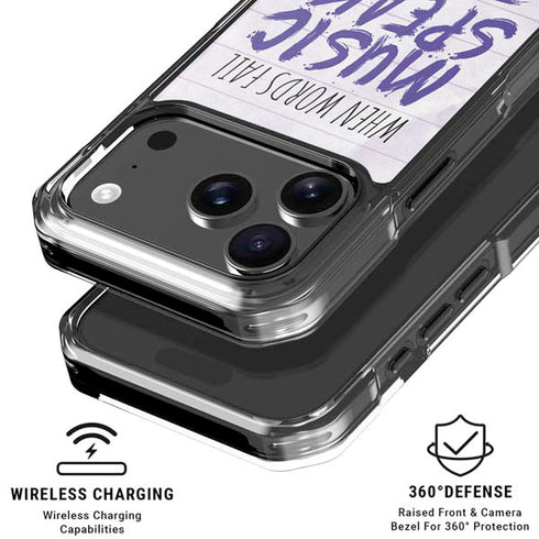 When Words Fail Music Speaks iPhone 18 Pro Clear Case