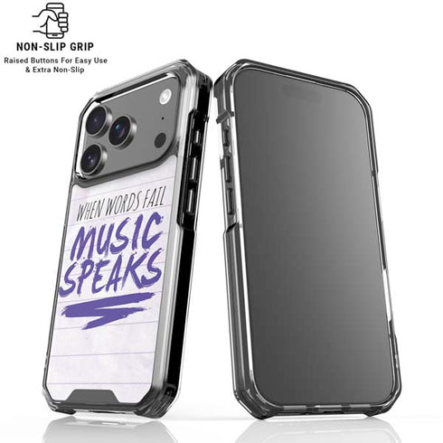 When Words Fail Music Speaks iPhone 18 Pro Clear Case