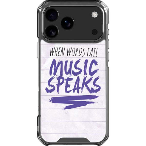 When Words Fail Music Speaks iPhone 18 Pro Max Clear Case