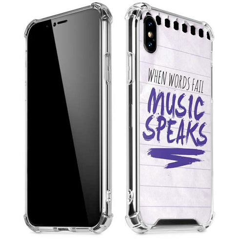When Words Fail Music Speaks iPhone X/XS Clear Case