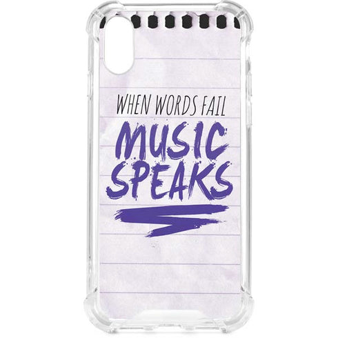 When Words Fail Music Speaks iPhone XS Clear Case