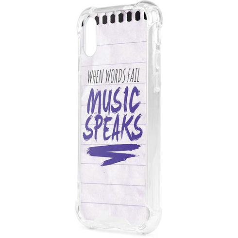 When Words Fail Music Speaks iPhone XS Clear Case