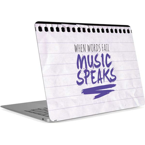 When Words Fail Music Speaks Apple MacBook Air Skin