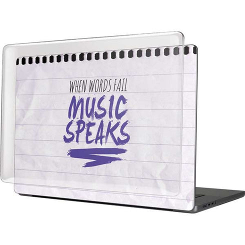 When Words Fail Music Speaks MacBook Cases