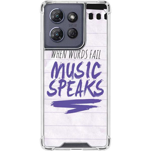 When Words Fail Music Speaks Moto G 5G (2025) Clear Case