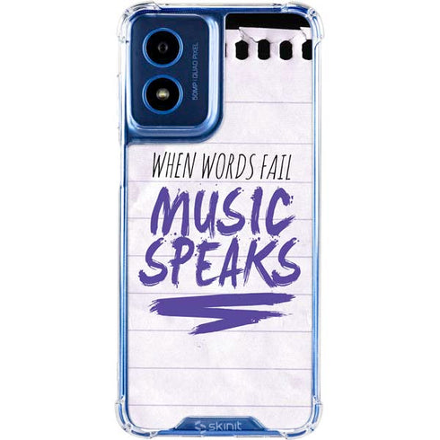 When Words Fail Music Speaks Moto G 5G (2024) Clear Case