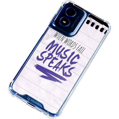 When Words Fail Music Speaks Moto G 5G (2024) Clear Case