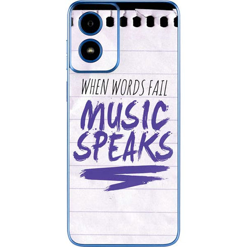 When Words Fail Music Speaks Moto G Play 4G (2024) Skin