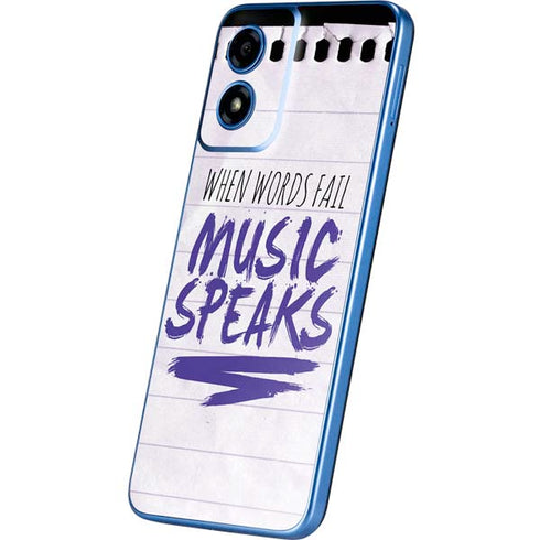 When Words Fail Music Speaks Moto G Play 4G (2024) Skin