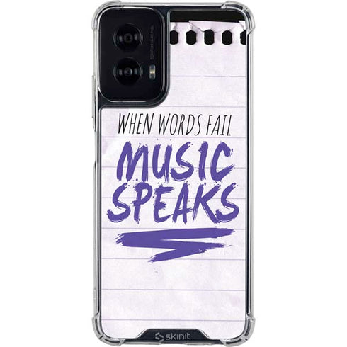 When Words Fail Music Speaks Moto G Power 5G (2024) Clear Case